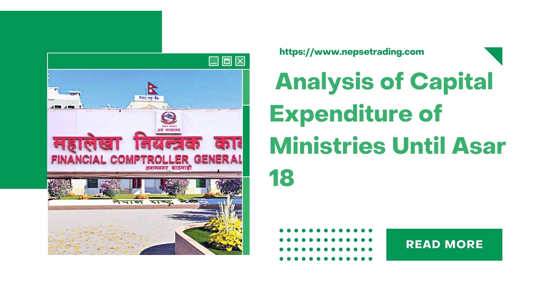 Analysis of Capital Expenditure of Ministries Until Asar 18